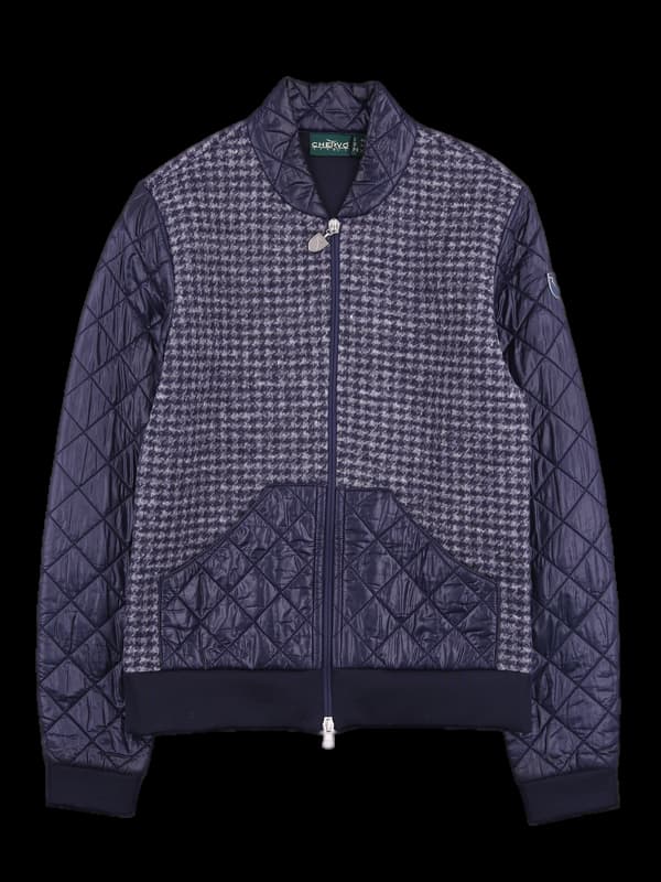 누빔패딩 체크점퍼