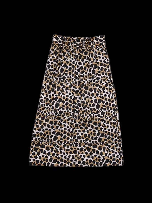 호피 패턴 롱 스커트