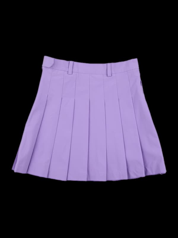 로고 플리츠 스커트