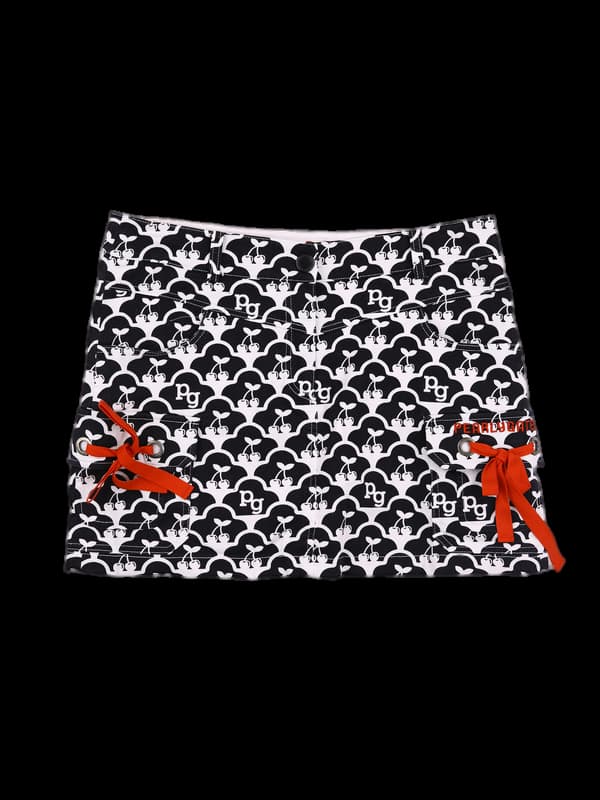 포켓 리본 패턴 스커트