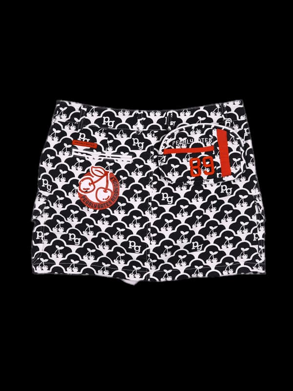 포켓 리본 패턴 스커트