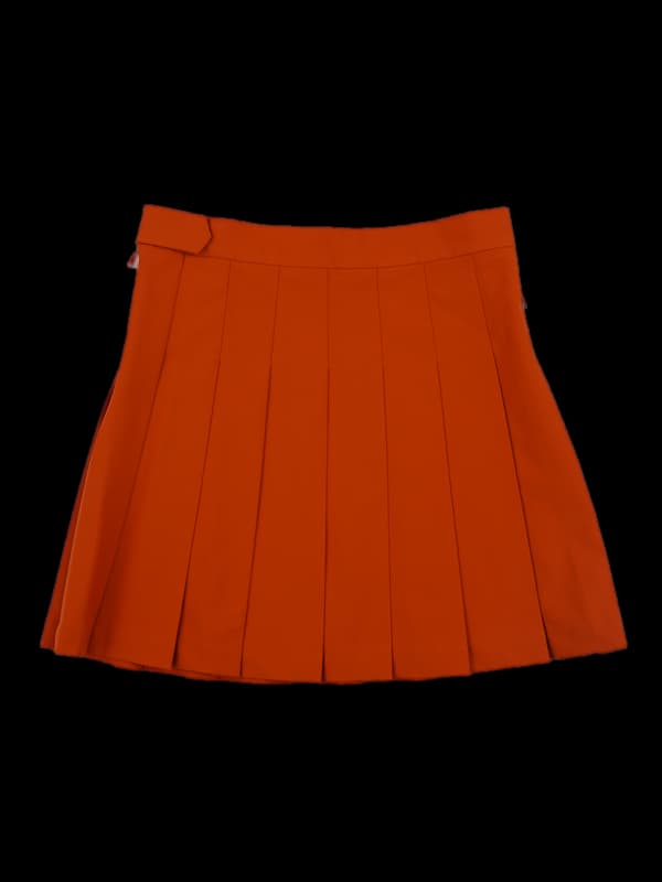 로고 플리츠 스커트