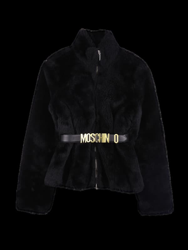 벨트 양털 점퍼