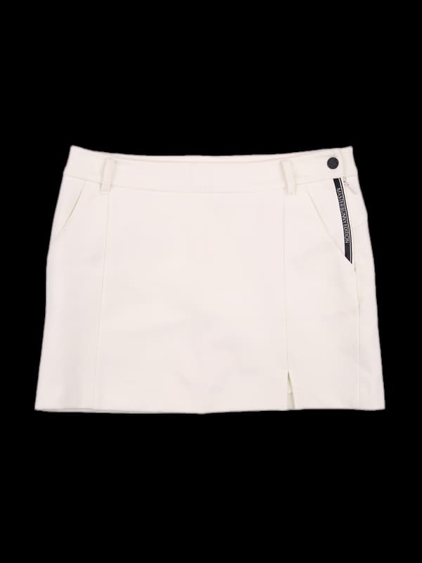 로고 사이드 트임 스커트