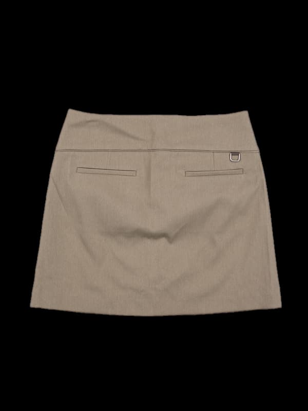 로고 주름 스커트