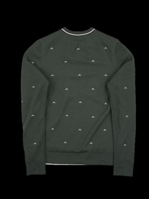 로고 라운드 긴팔니트