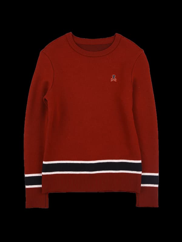 로고패턴 긴팔니트