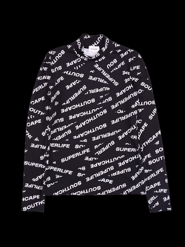 로고패턴 하이넥긴팔