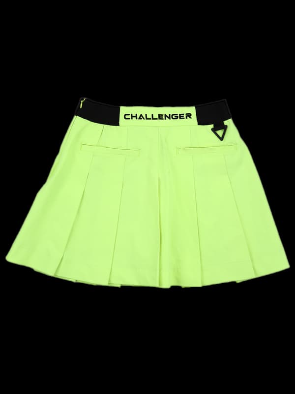 로고 플리츠 스커트