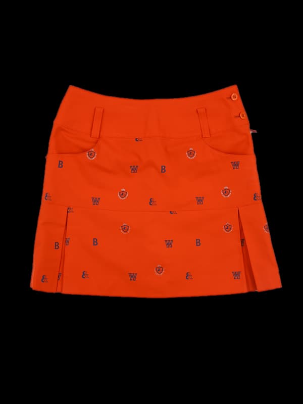 로고패턴 사선스커트