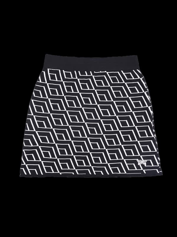 로고패턴 니트스커트