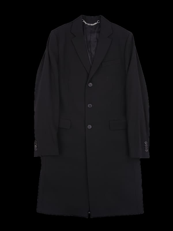 패턴싱글 롱코트