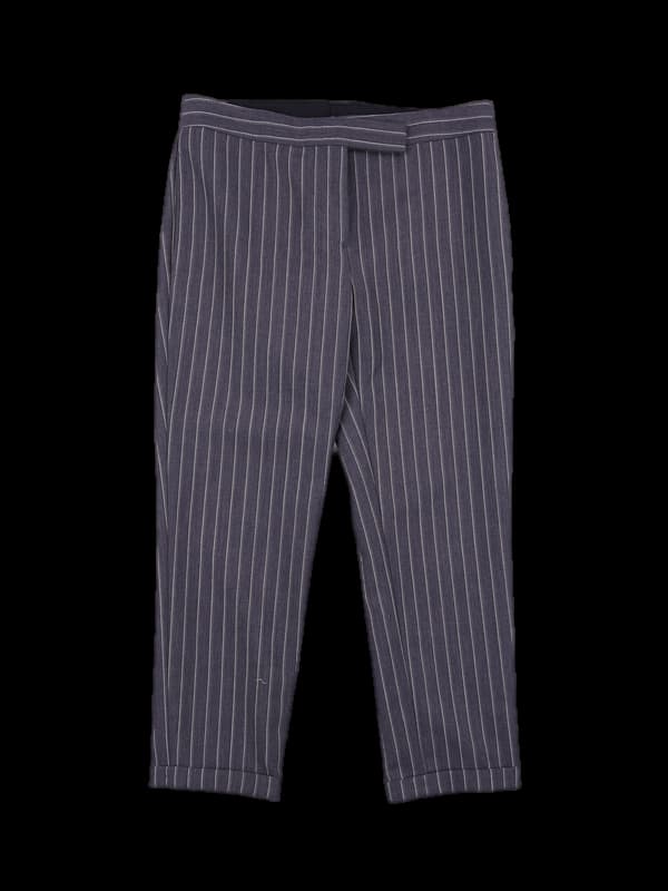 스트라이프 롤업 슬랙스