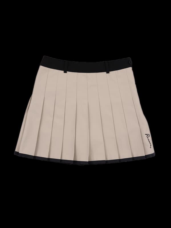 로고 배색 플리츠스커트