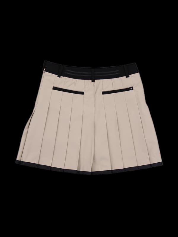 로고 배색 플리츠스커트