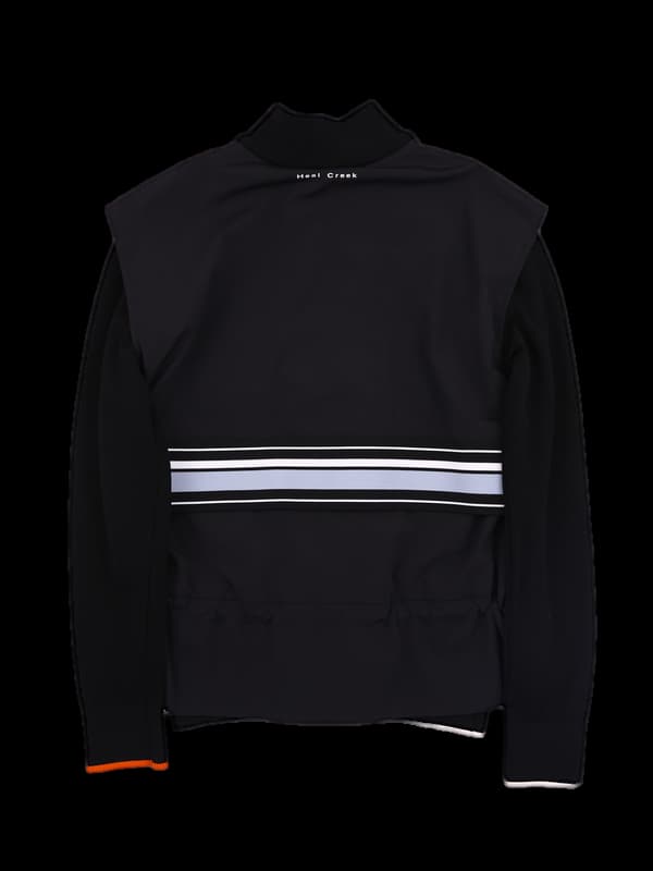 로고 조끼 니트집업