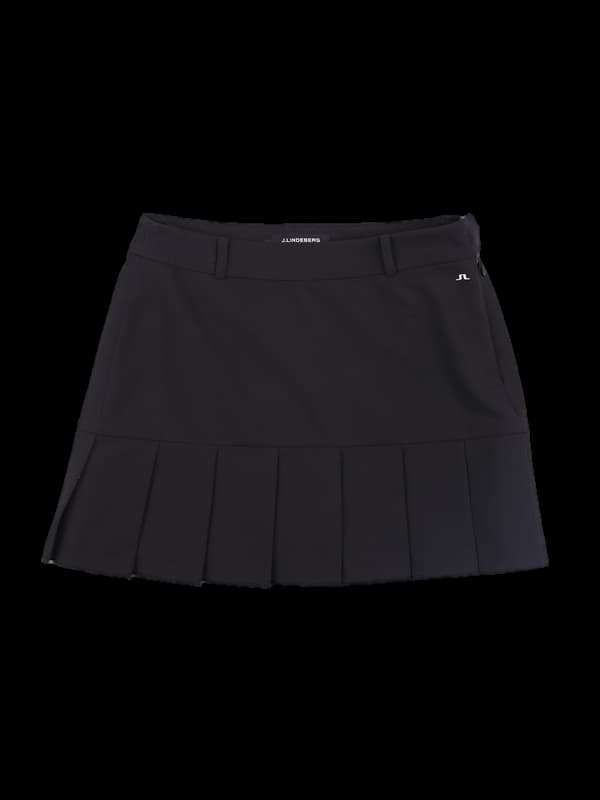 로고 주름 스커트