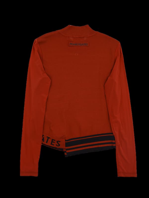 로고 라운드 니트 긴팔