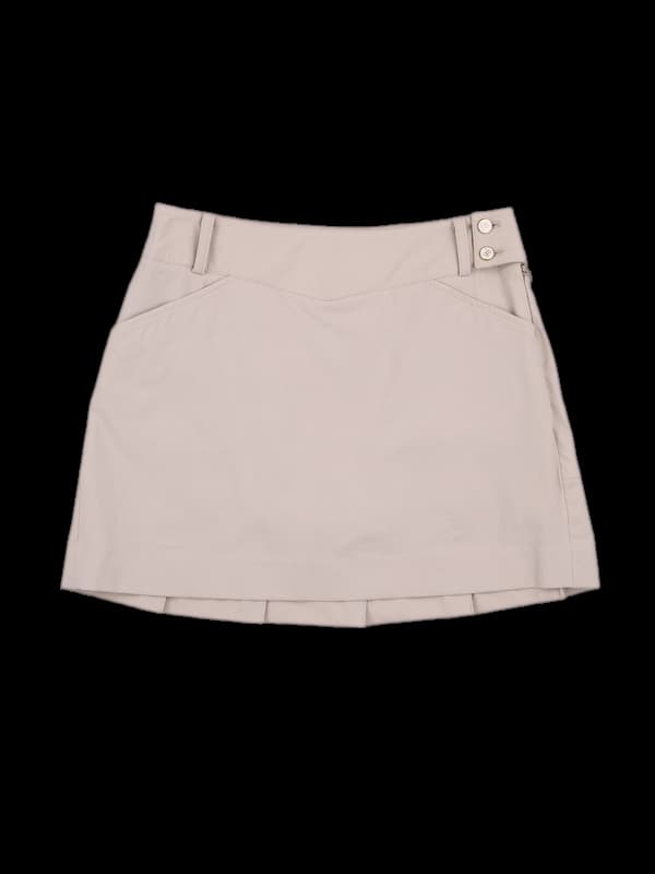 로고 주름 스커트