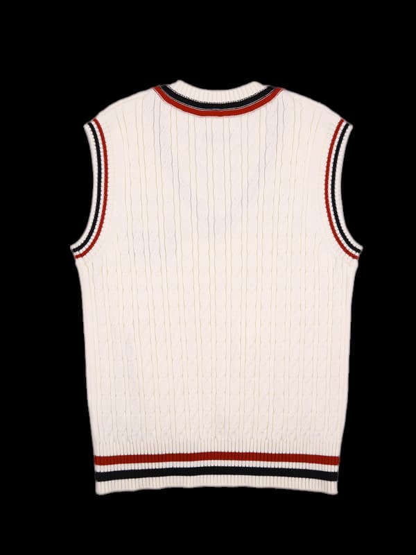 와펜 니트 베스트