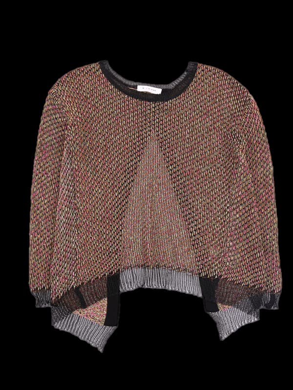 메쉬 트임 니트