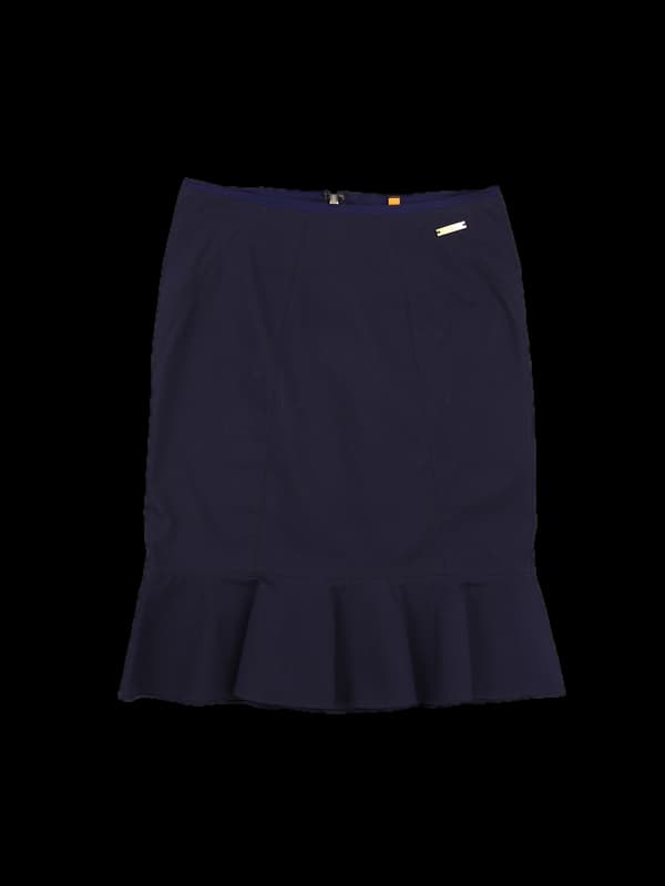 플레어 미디 스커트