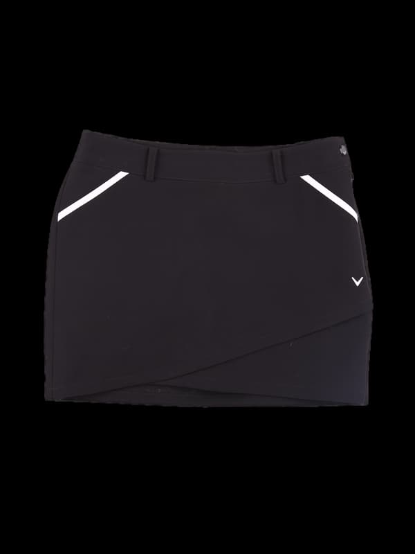 로고 언발 기모 스커트