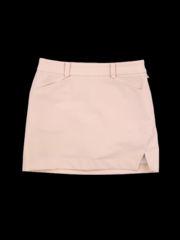 로고 트임 기모 스커트