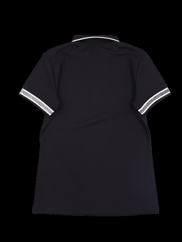 로고 카라 슬림 반팔