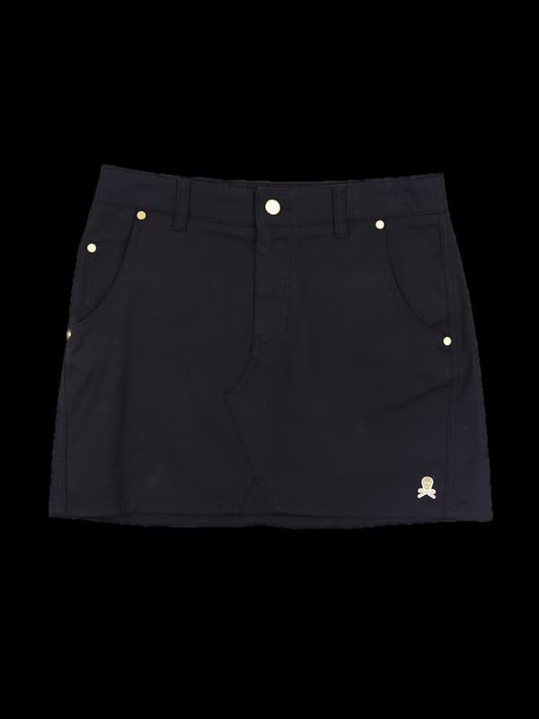 코튼 로고 스커트