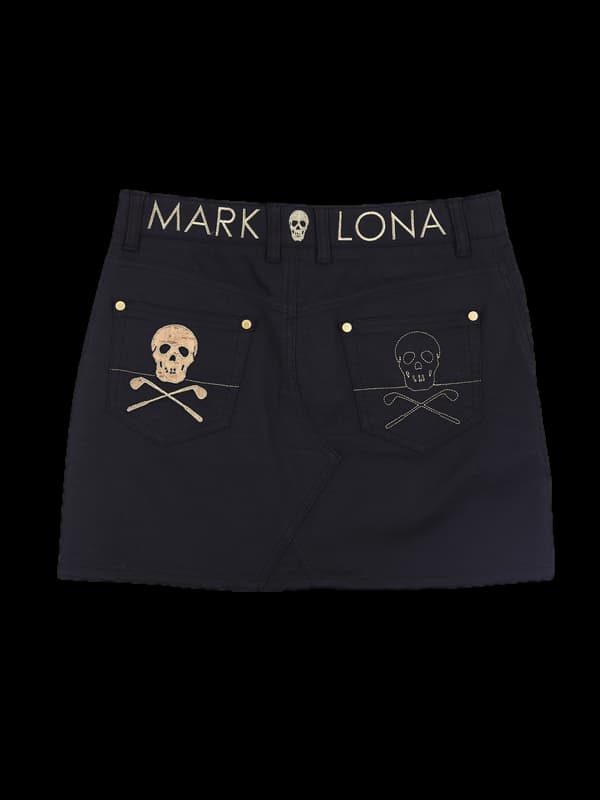 코튼 로고 스커트