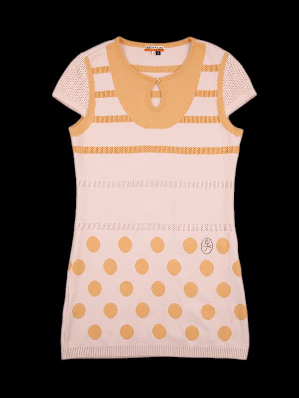 패턴 니트 원피스