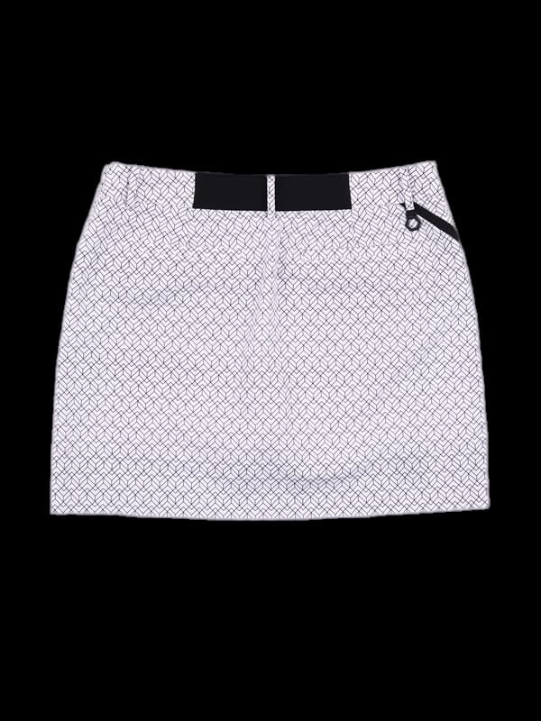 로고 패턴 트임 스커트