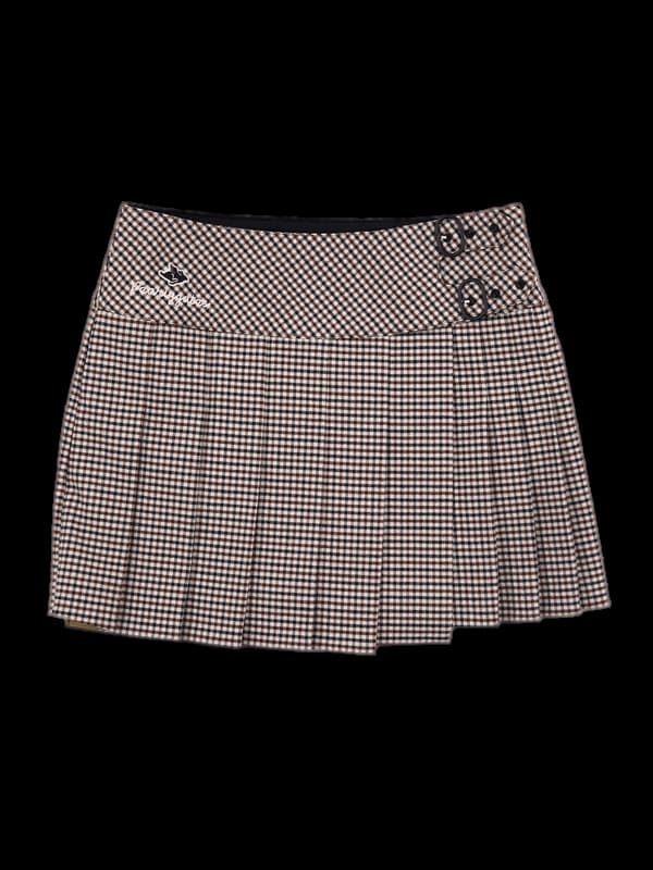 체크 플리츠 스커트