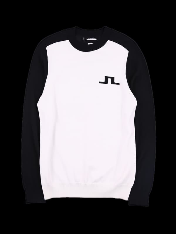 로고 배색 긴팔니트