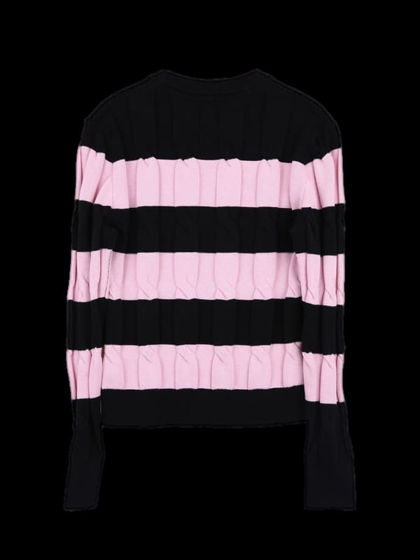 코튼 스트라이프 긴팔니트