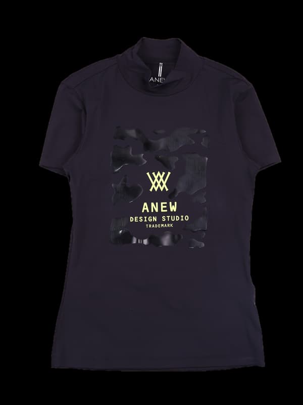 로고패턴 하이넥반팔