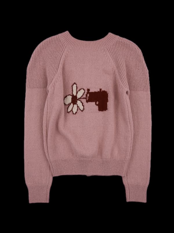 아크릴 긴팔 가디건