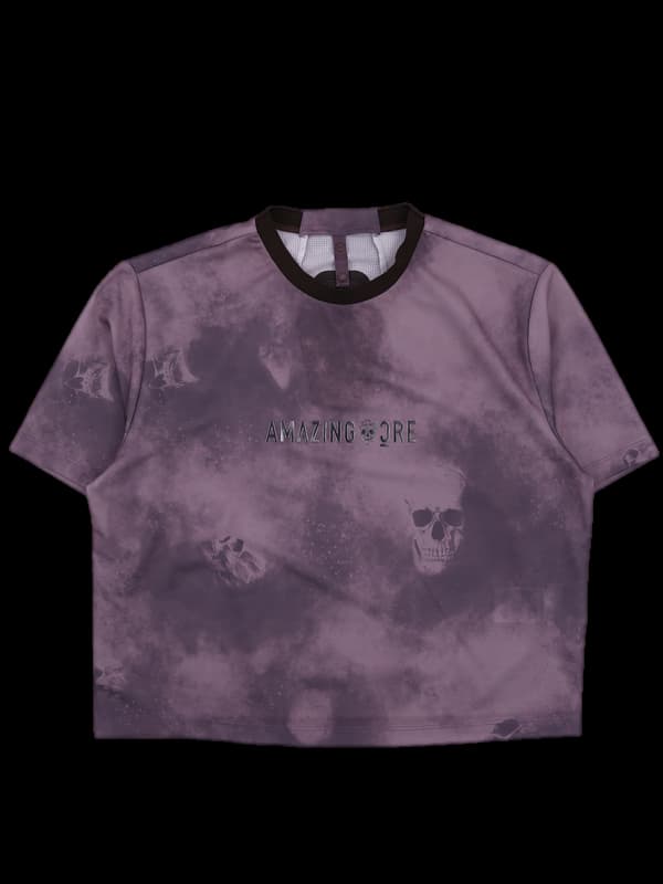 패턴 라운드 반팔