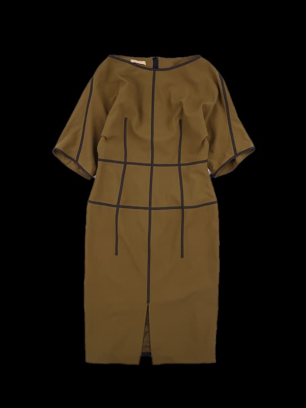 실크 집업 반팔 원피스