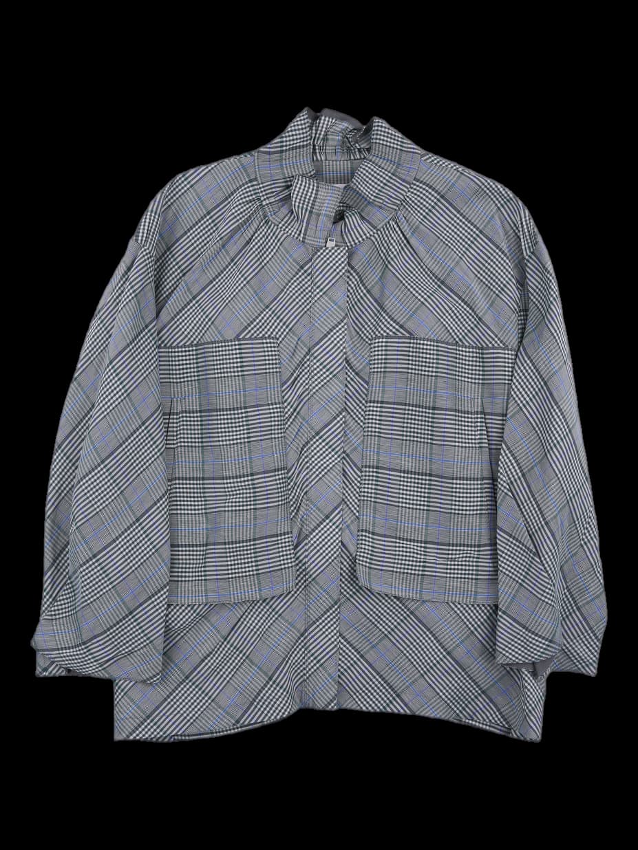 체크 프릴 셔츠