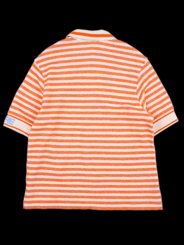 스트라이프 반팔카라니트