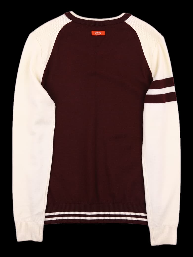 브이넥 배색니트