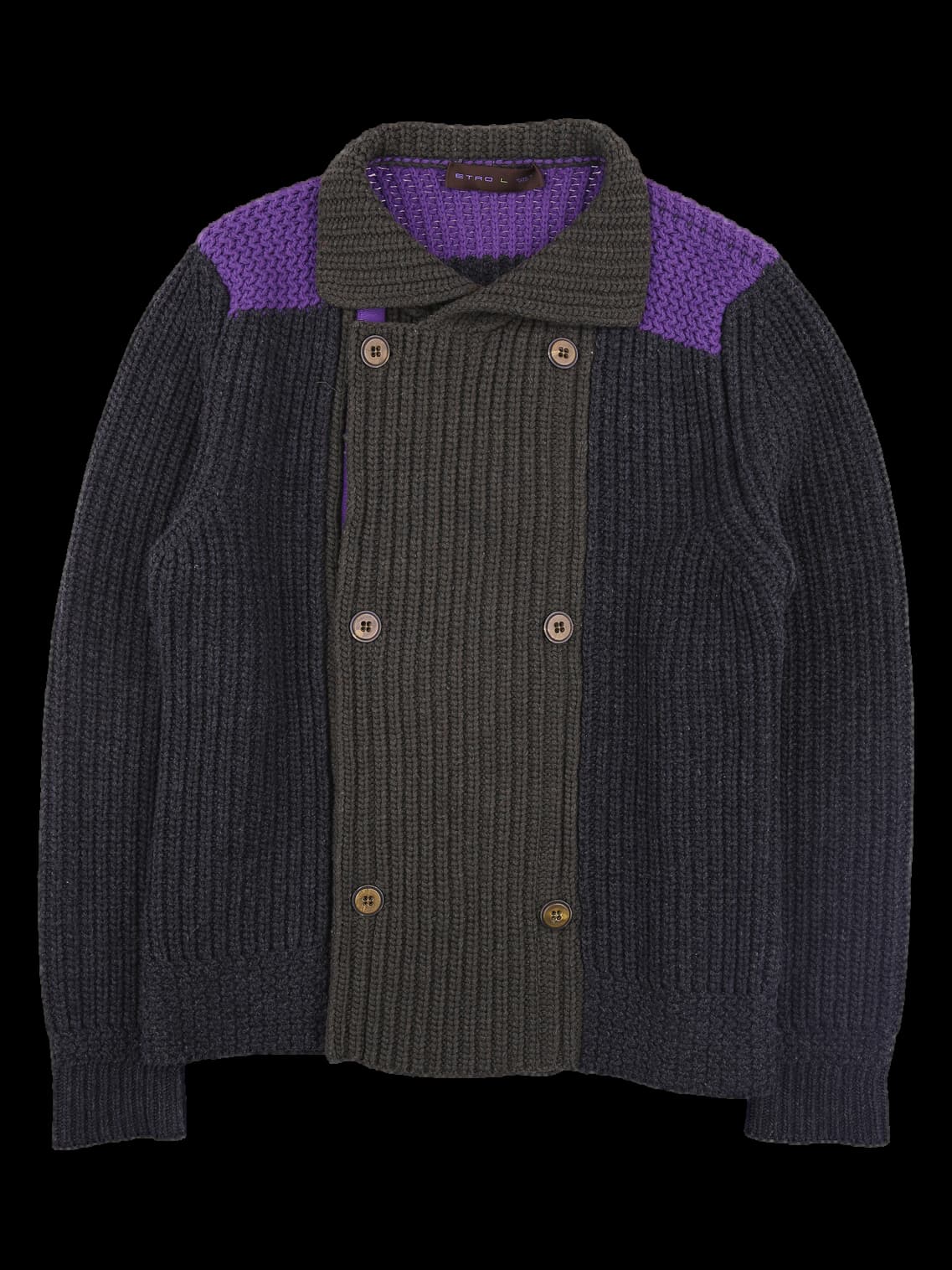 더블 단추 가디건