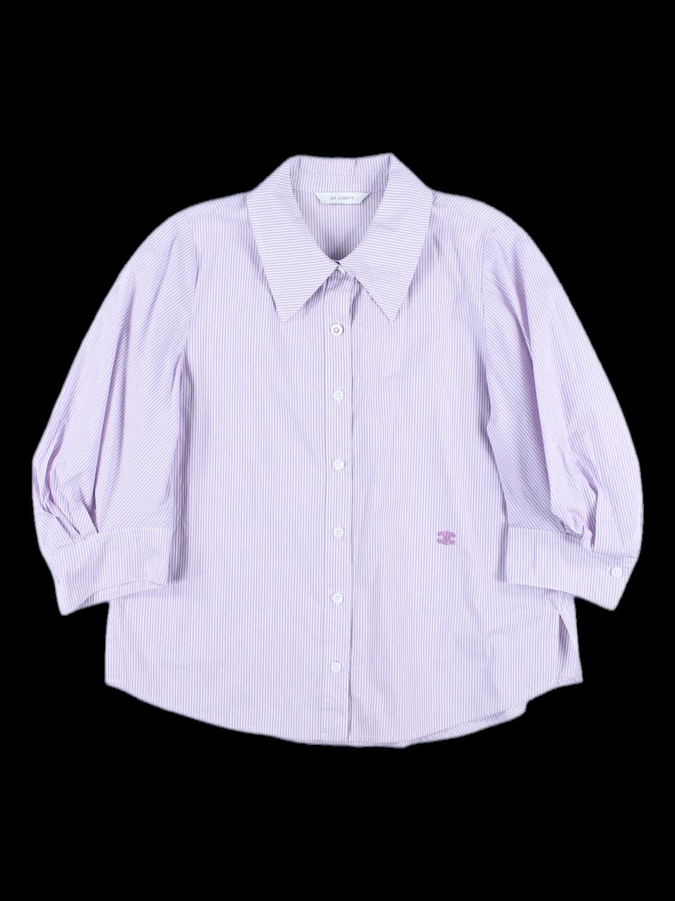 스트라이프 퍼프 셔츠