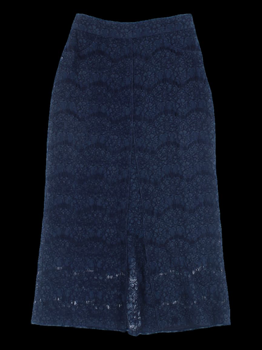 레이스 미디 스커트