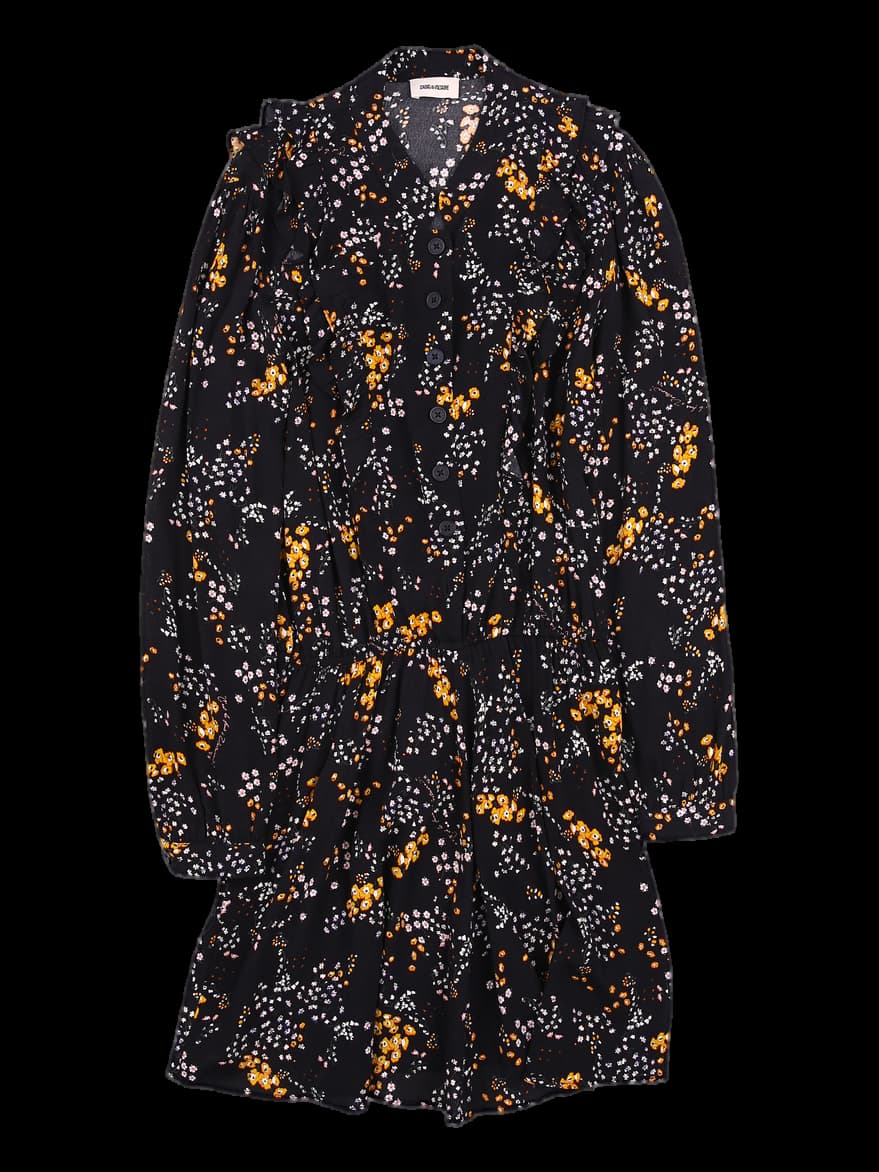 플라워 긴팔 원피스