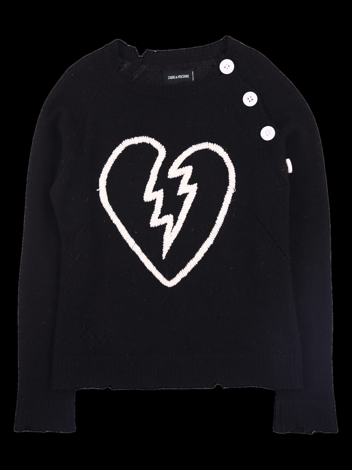 빅 버튼 긴팔 니트