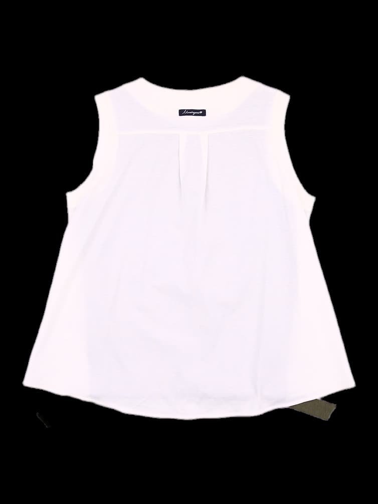 배색 드레이프 민소매