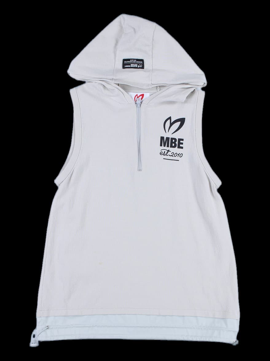 스트링 후드 슬리브리스